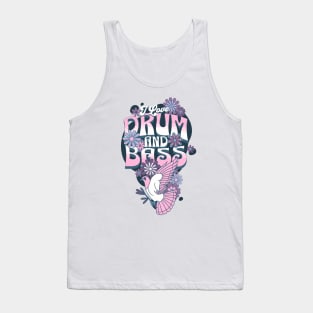 DRUM AND BASS  - I Love Retro Bird (Pink/Purple) Tank Top